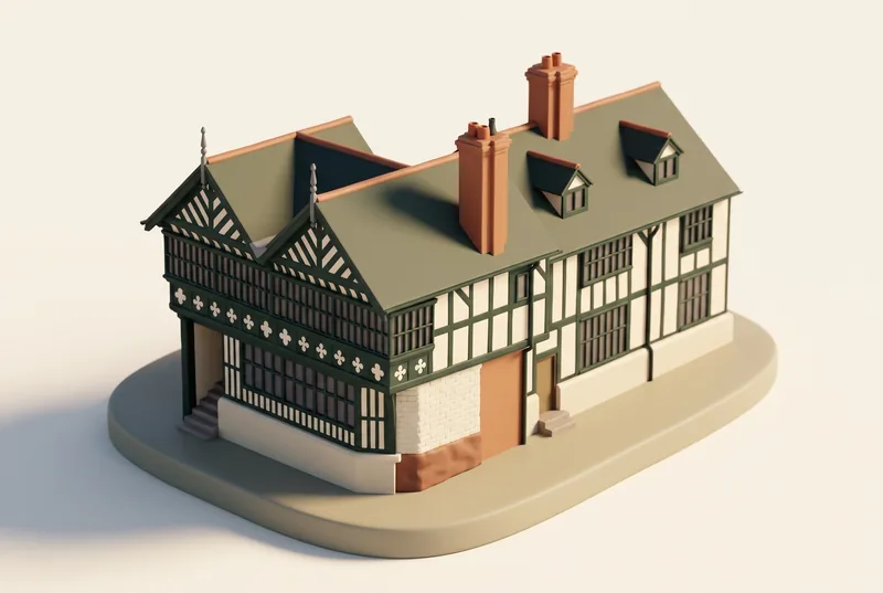 AI-created miniature diorama of Falcon Inn in Chester, modelled from a verified photograph.